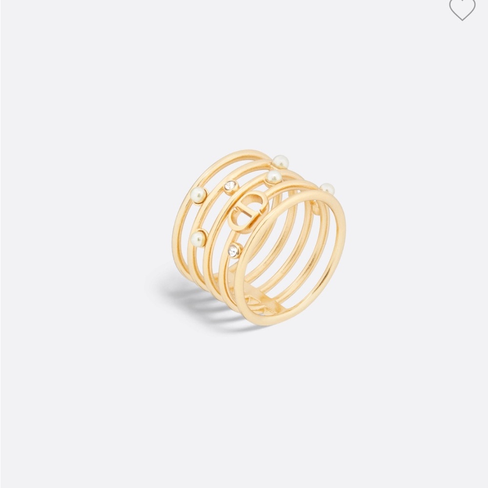 Christian Dior CD Ring in Gold Golden